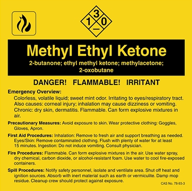 Methyl Ethyl Ketone SINOPETROCHEM   Chemical Label Methyl Ethyl Ketone 