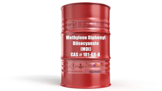Methylene Diphenyl Diisocyanate (MDI) Methylene diphenyl diisocyanate (MDI) is a light yellow solid and is an aromatic diisocyanate. It is soluble in acetone, benzene, kerosene, and nitrobenzene (monomer). Diphenylmethane 4,4′-diisocyanate – is the production of rigid polyurethane. Synonyms: Diphenylmethane 4,4′-diisocyanate, 4,4′-Methylenebis(phenyl isocyanate), 4,4′-MDI, Bis(4-isocyanatophenyl)methane, MDI, Methylenediphenylene diisocyanate, CAS: 101-68-8 Assay: 98% Appearance (Form): Solid Mol. Formula: CH2(C6H4NCO)2 Mol. Weight: 250.25 Packing: Drum Transport : UN 3335, Class 9, Packing group III