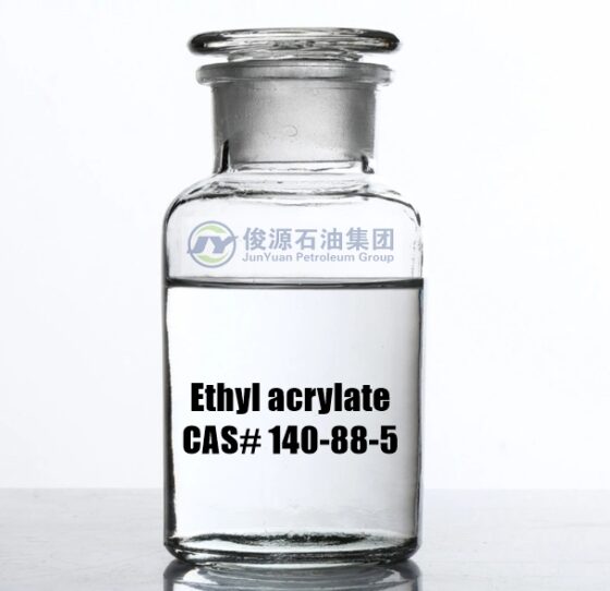 Synonyms: Acrylic acid ethyl ester CAS #: 140-88-5 EC Number: 205-438-8 Molar Mass: 100.12 g/mol Hill Formula: C₅H₈O₂ Packaging: 180KG/drum, 14.4 MT/20″ FCL; 22MT/ISO tank contanier