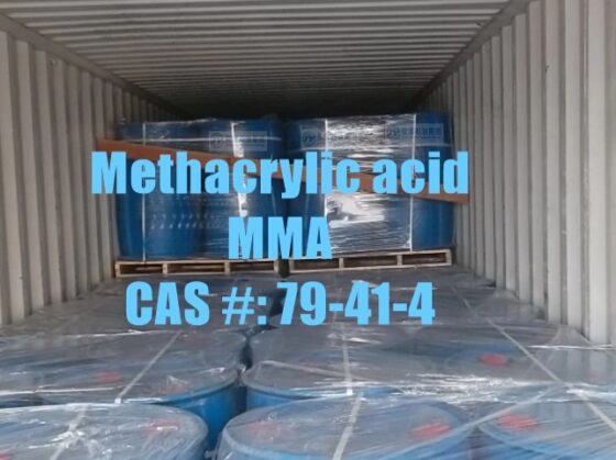 Synonyms: 2-Methylpropenoic acid, MAA, methacrylic acid, GMAA CAS #: 79-41-4 EC Number: 201-204-4 Molar Mass: 86.09 g/mol Chemical Formula: CH₂C(CH₃)COOH Hill Formula: C₄H₆O₂ Packaging: 200kg/UN Plastic Drum Or 1000kg/IBC Drum Or ISOTANK